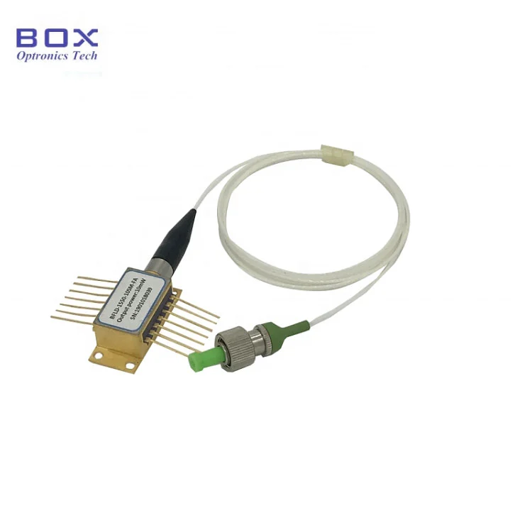 1550nm 100MW 100kHz smal linebredde DFB Laser Diode BTF med SM/PM fiber